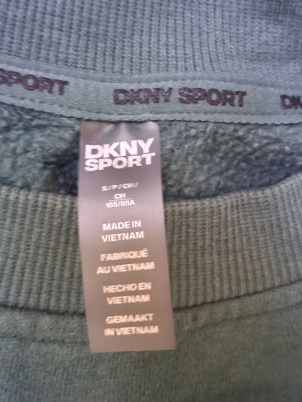 DKNY Women's Forest Green Crewneck Sweatshirt Size S
